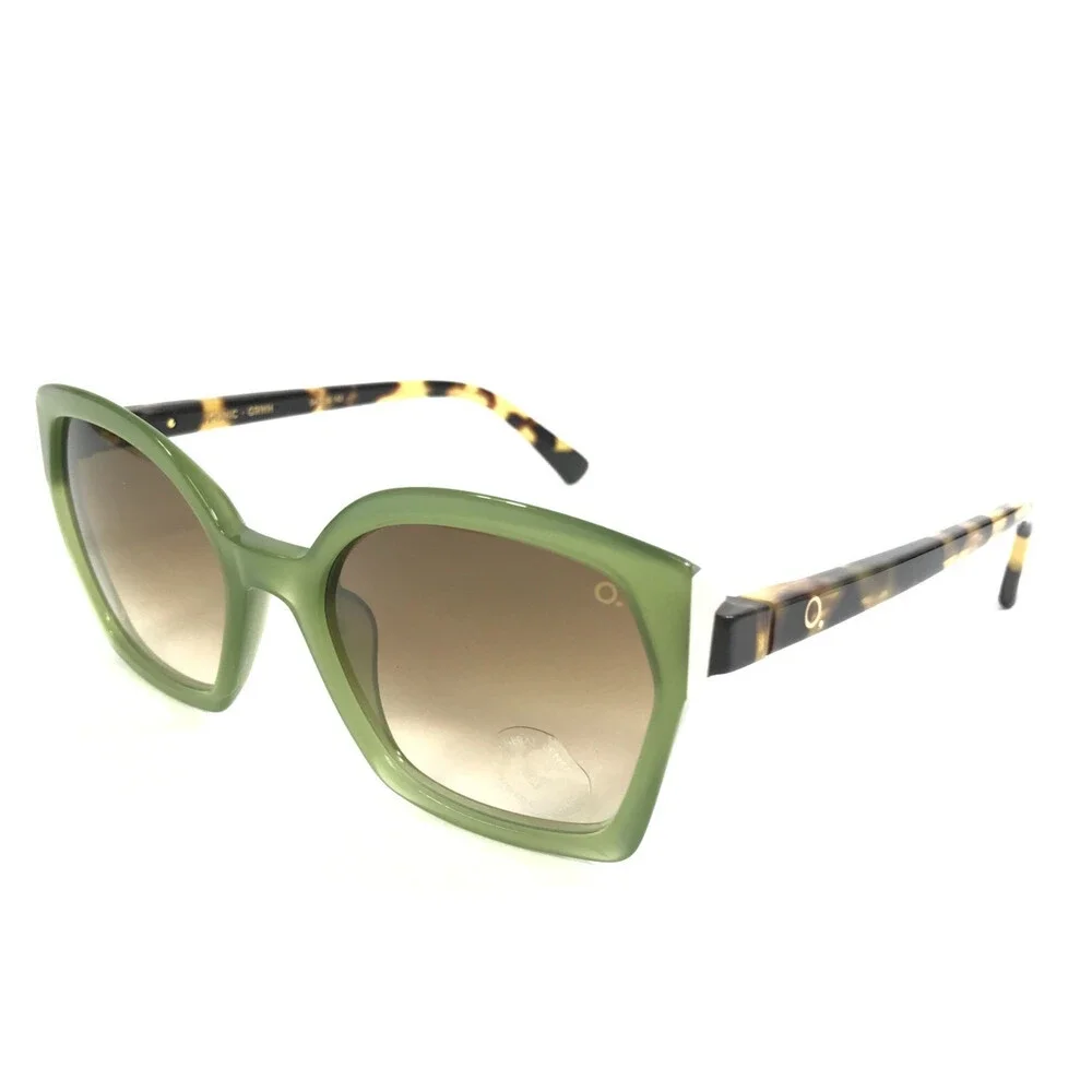 Etnia Barcelona Sunglasses JOANIC GRWH Green Tortoise with Gradient Brown Lenses
